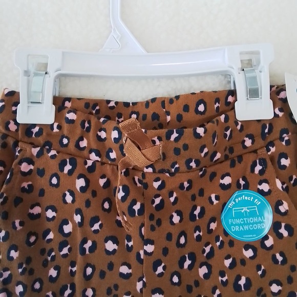 Carter's Cotton Jogger Girl's Size 3t in Brown, Pink Leopard Print - Picture 5 of 11